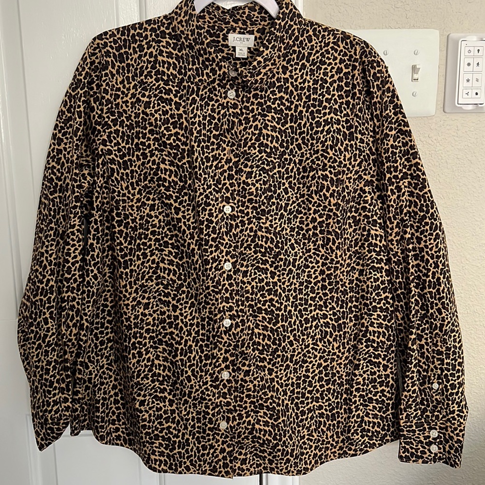 JCREW Animal Print shirt